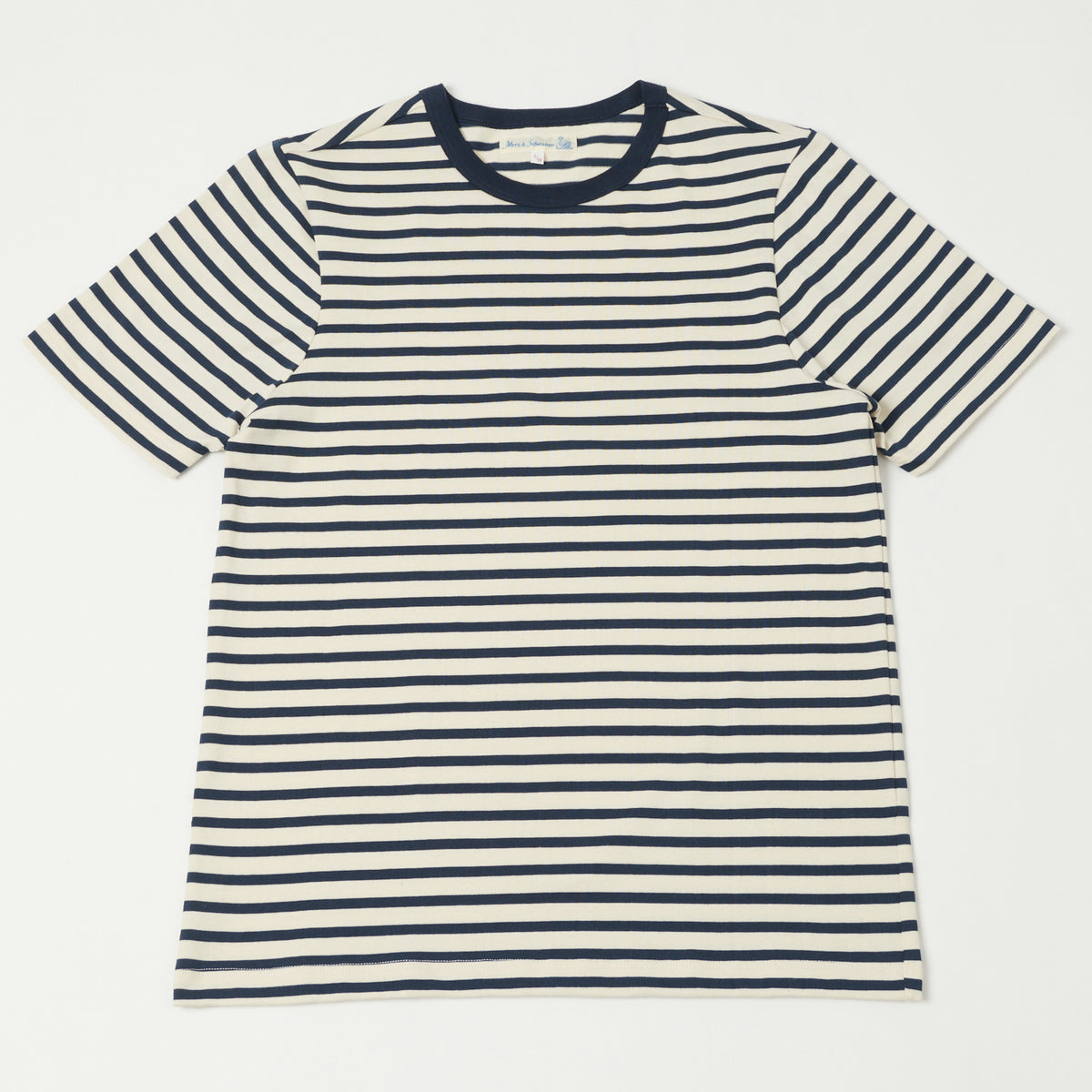 Merz b. Schwanen 'The Originals' 2M14 Striped Relaxed T-Shirt - Ink/Nature