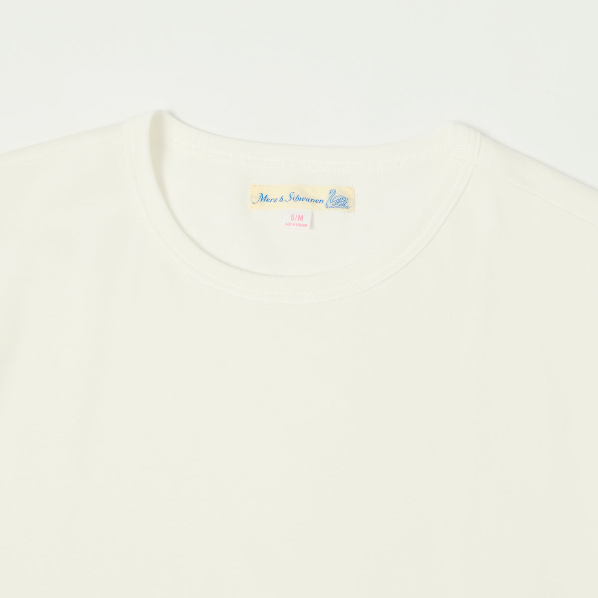 Merz b. Schwanen 'The Originals' 2M15C Classic Cropped Jersey T-Shirt - White