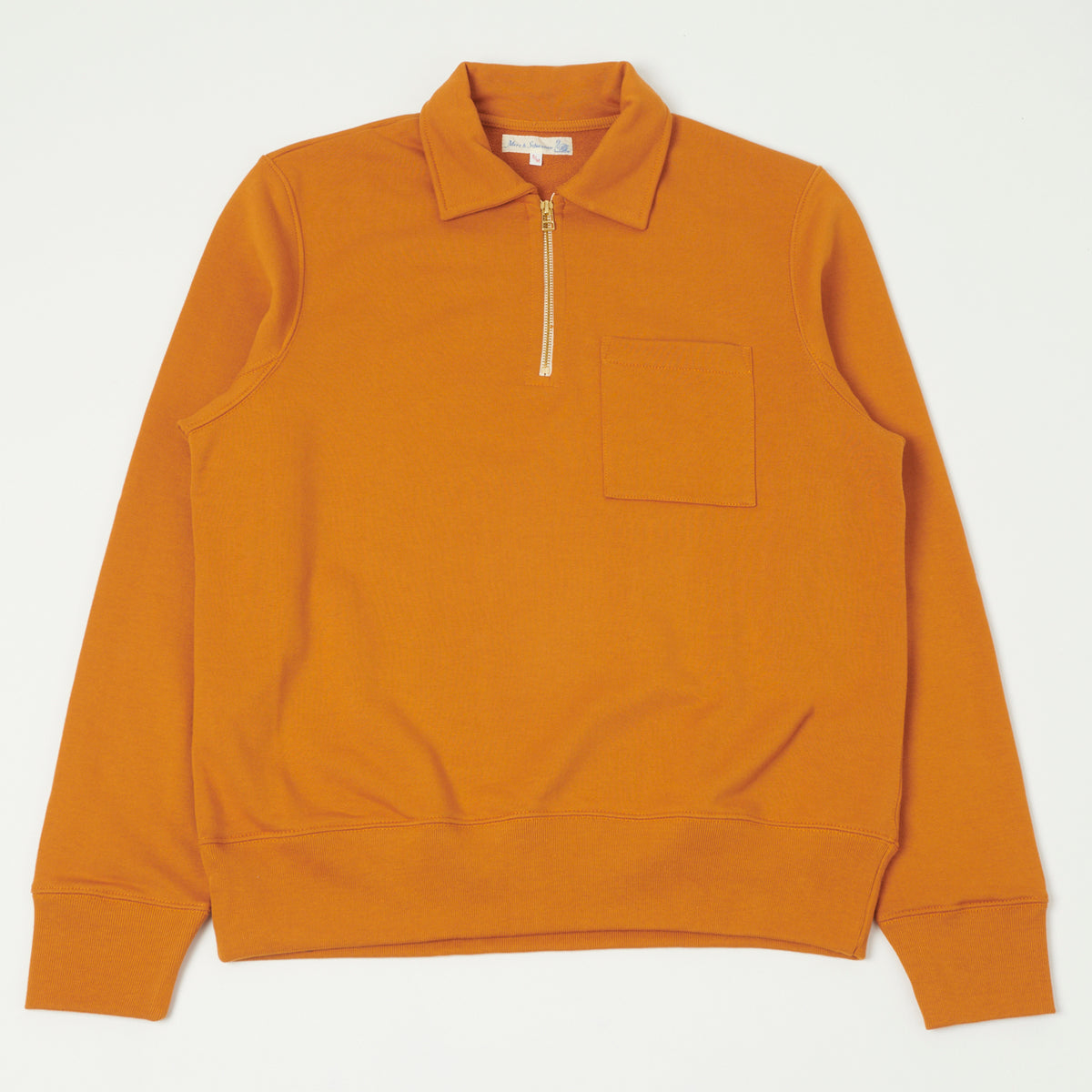 Merz b. Schwanen 'The Originals' 342Z Half Zip Sweatshirt - Desert Sun