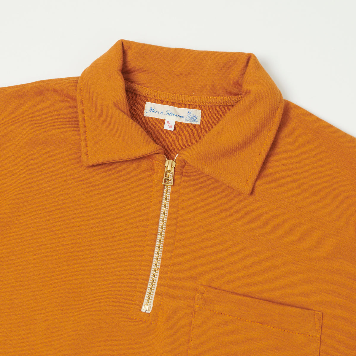 Merz b. Schwanen 'The Originals' 342Z Half Zip Sweatshirt - Desert Sun