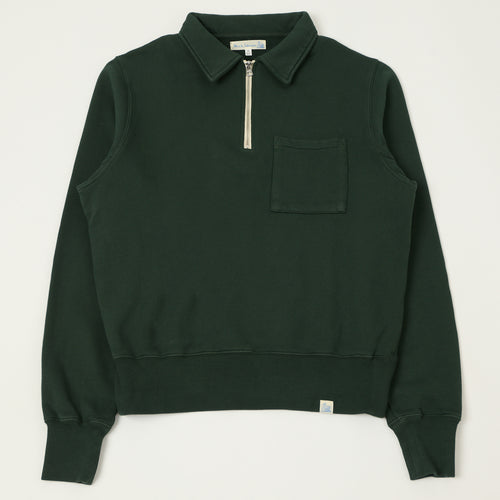 Merz b. Schwanen Quarter Zip Sweatshirt - Forest