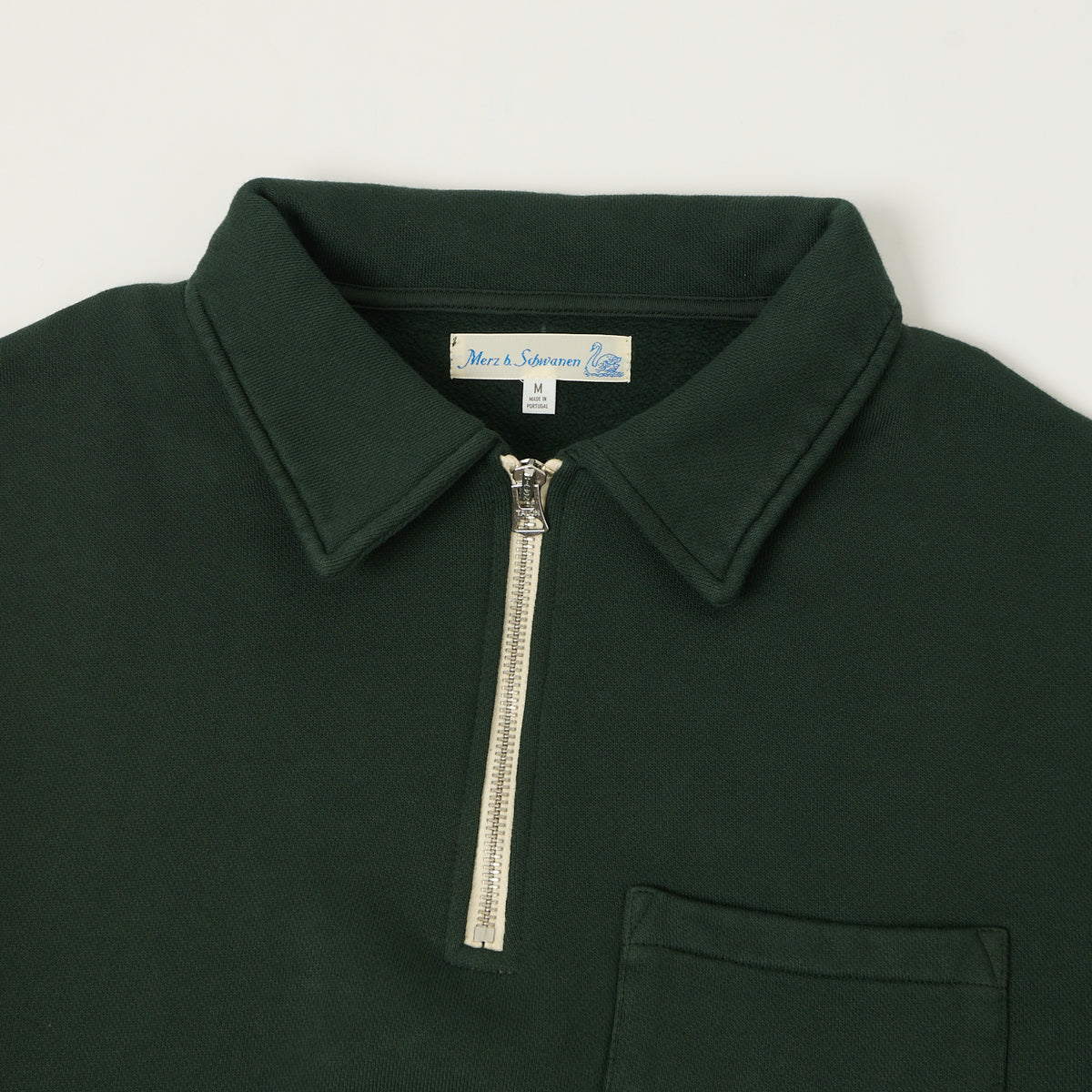 Merz b. Schwanen Quarter Zip Sweatshirt - Forest