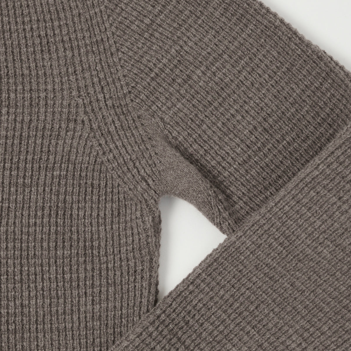 Merz b. Schwanen Merino/Cashmere Waffle Knit Pullover - Grain