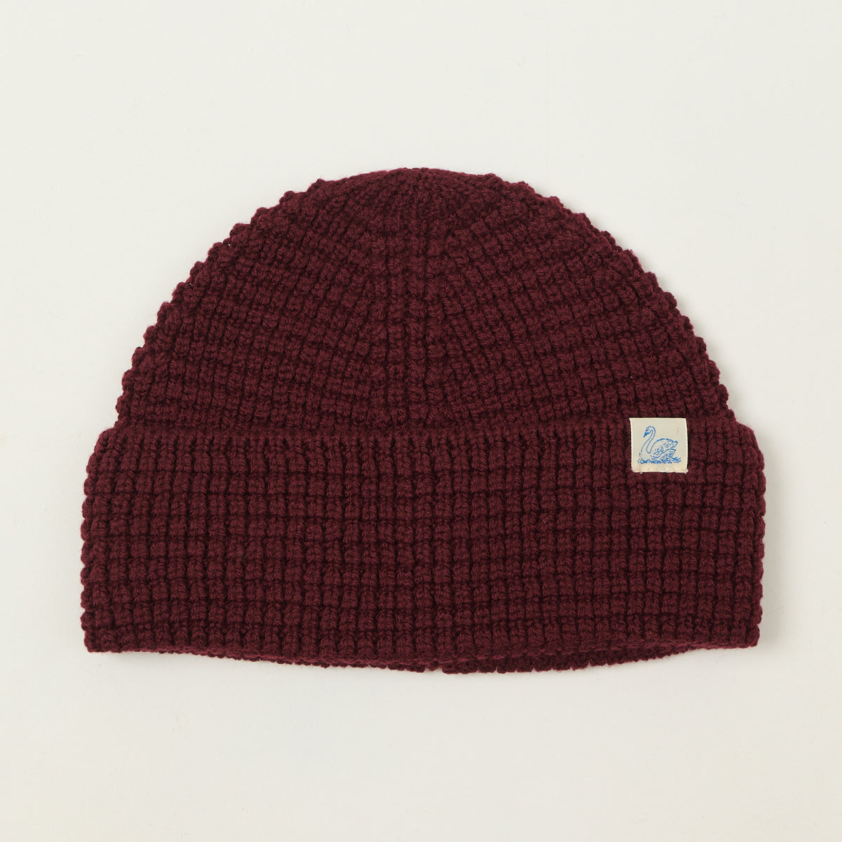 Merz b. Schwanen Waffle Knit Beanie - Burgundy
