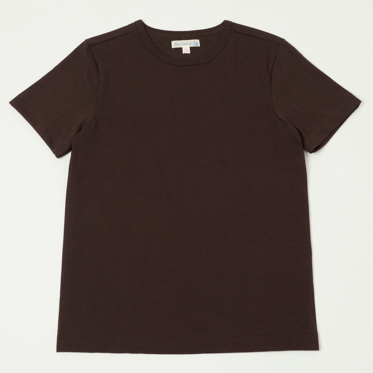 Merz b. Schwanen 'The Originals' 1950s Classic Lightweight T-Shirt - Coffee