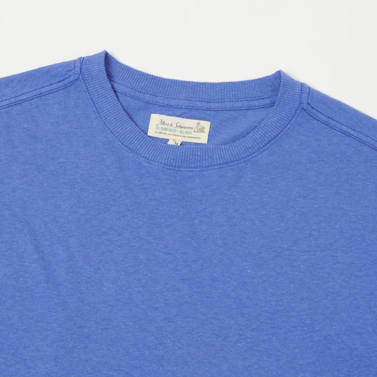 Merz b. Schwanen Plant Based Unisex Tee - Washed Blue