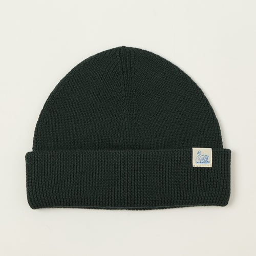 Merz b. Schwanen Classic Wool Beanie - Bottle Green