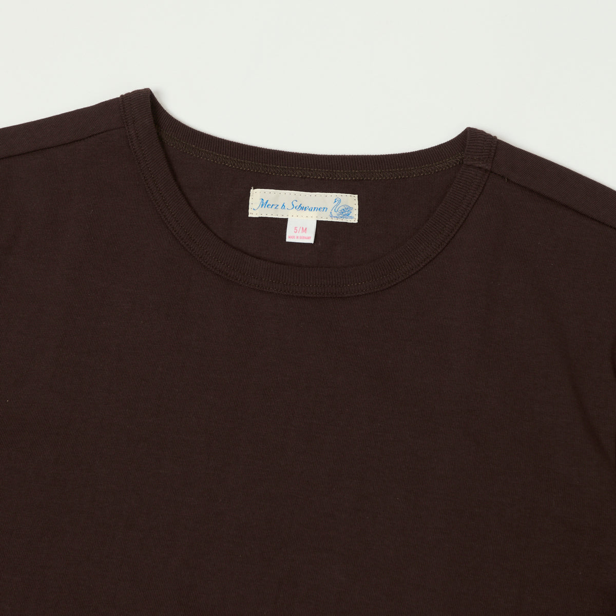 Merz b. Schwanen 'The Originals' 1950s Classic Lightweight T-Shirt - Coffee