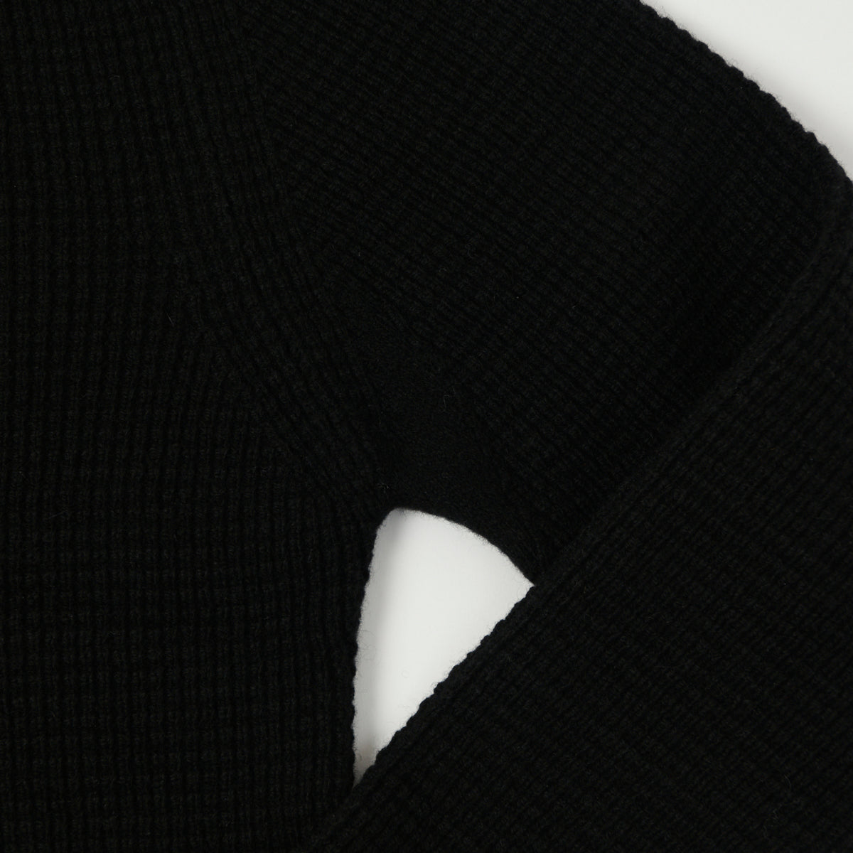Merz b. Schwanen Merino/Cashmere Waffle Knit Pullover - Deep Black