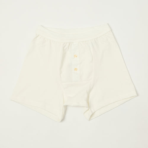Merz b. Schwanen 'The Originals' 255 Button Fly Boxer Brief - White