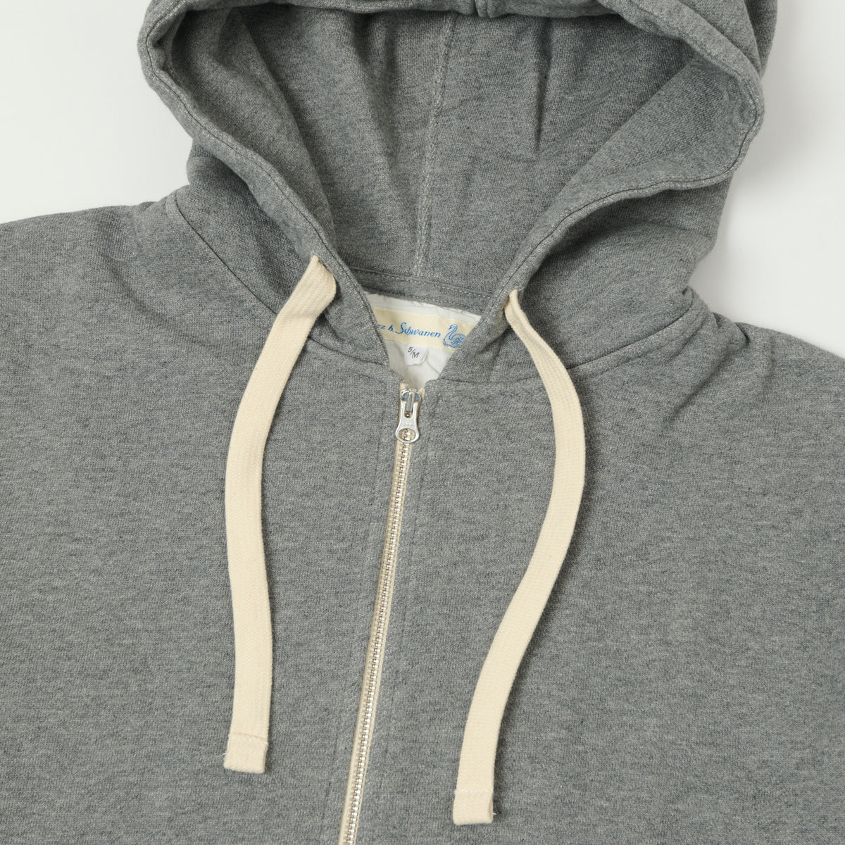 Merz b. Schwanen Full Zip Hoodie - Grey Melange