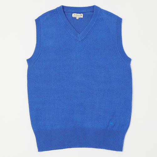 Merz b. Schwanen Plant Based Sweater Vest - Washed Blue