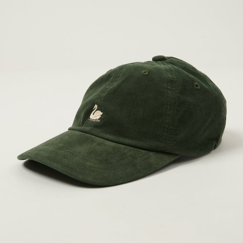 Merz b. Schwanen Swan Logo Cotton Corduroy Cap - Forest