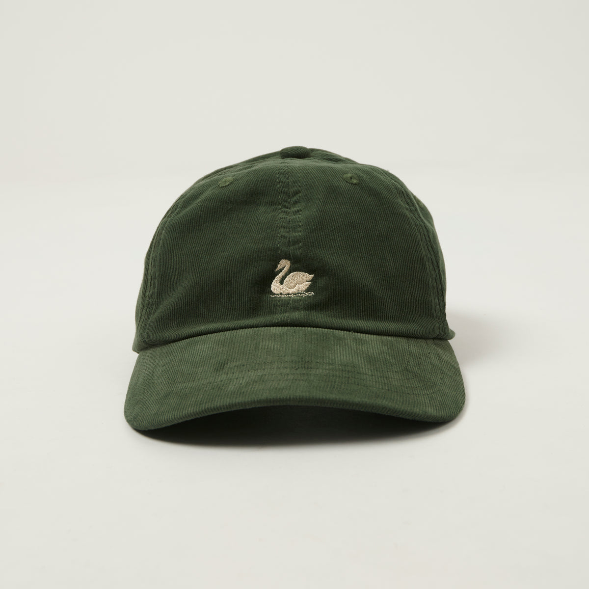 Merz b. Schwanen Swan Logo Cotton Corduroy Cap - Forest