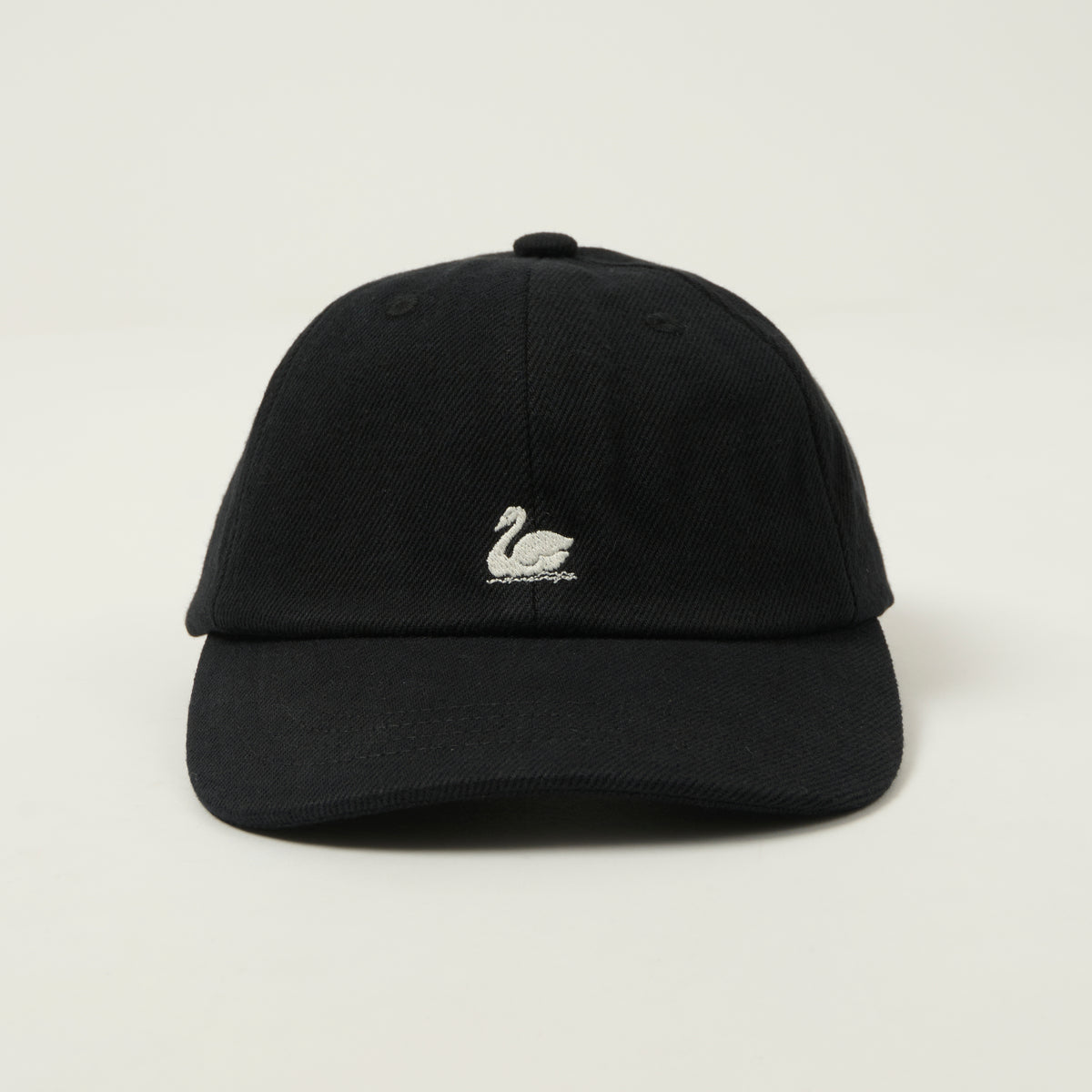 Merz b. Schwanen Swan Logo Cotton Twill Cap - Deep Black
