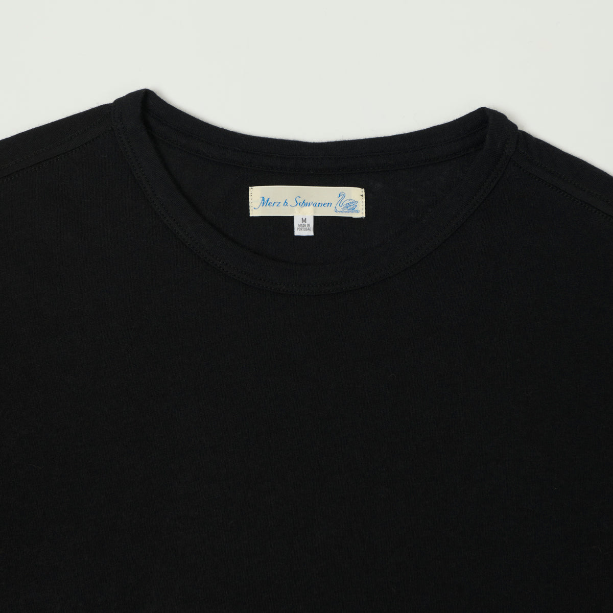 Merz b. Schwanen Cashmere Cotton T-Shirt - Deep Black