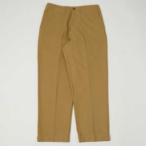Merz b. Schwanen Organic Cotton Twill Chinos - Khaki