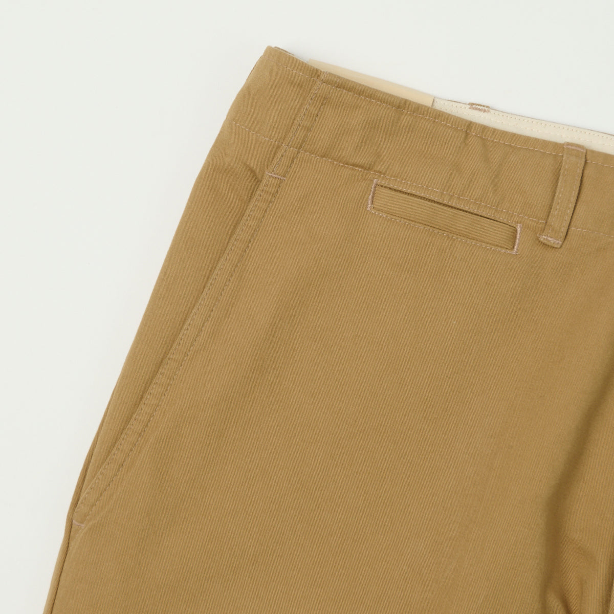 Merz b. Schwanen Organic Cotton Twill Chinos - Khaki