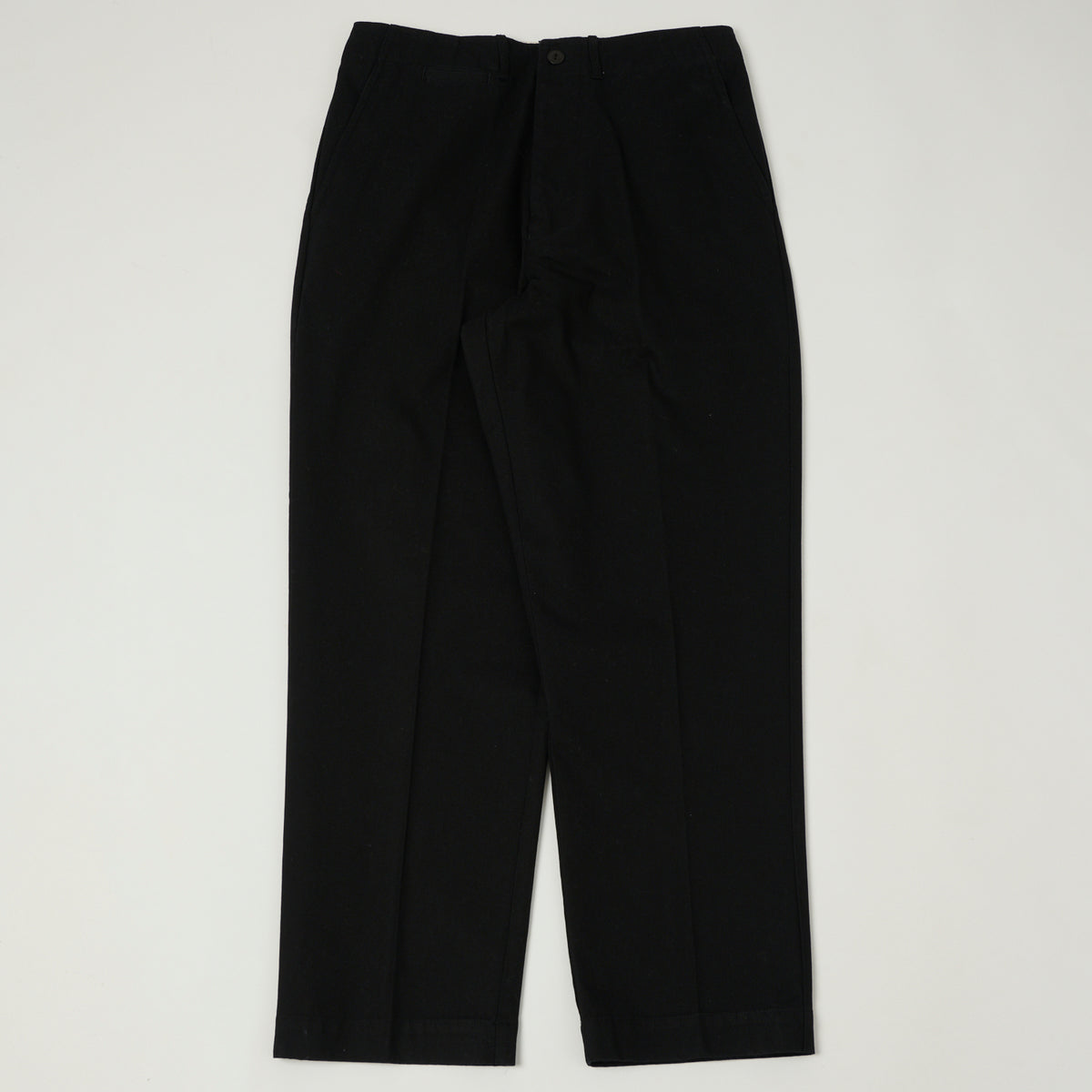 Merz b. Schwanen Organic Cotton Twill Chinos - Deep Black