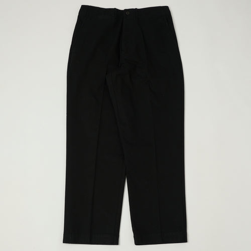 Merz b. Schwanen Organic Cotton Twill Chinos - Deep Black