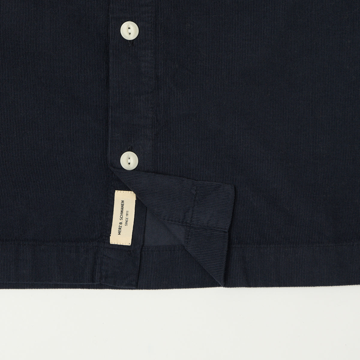 Merz b. Schwanen Organic Corduroy Shirt - Night Blue