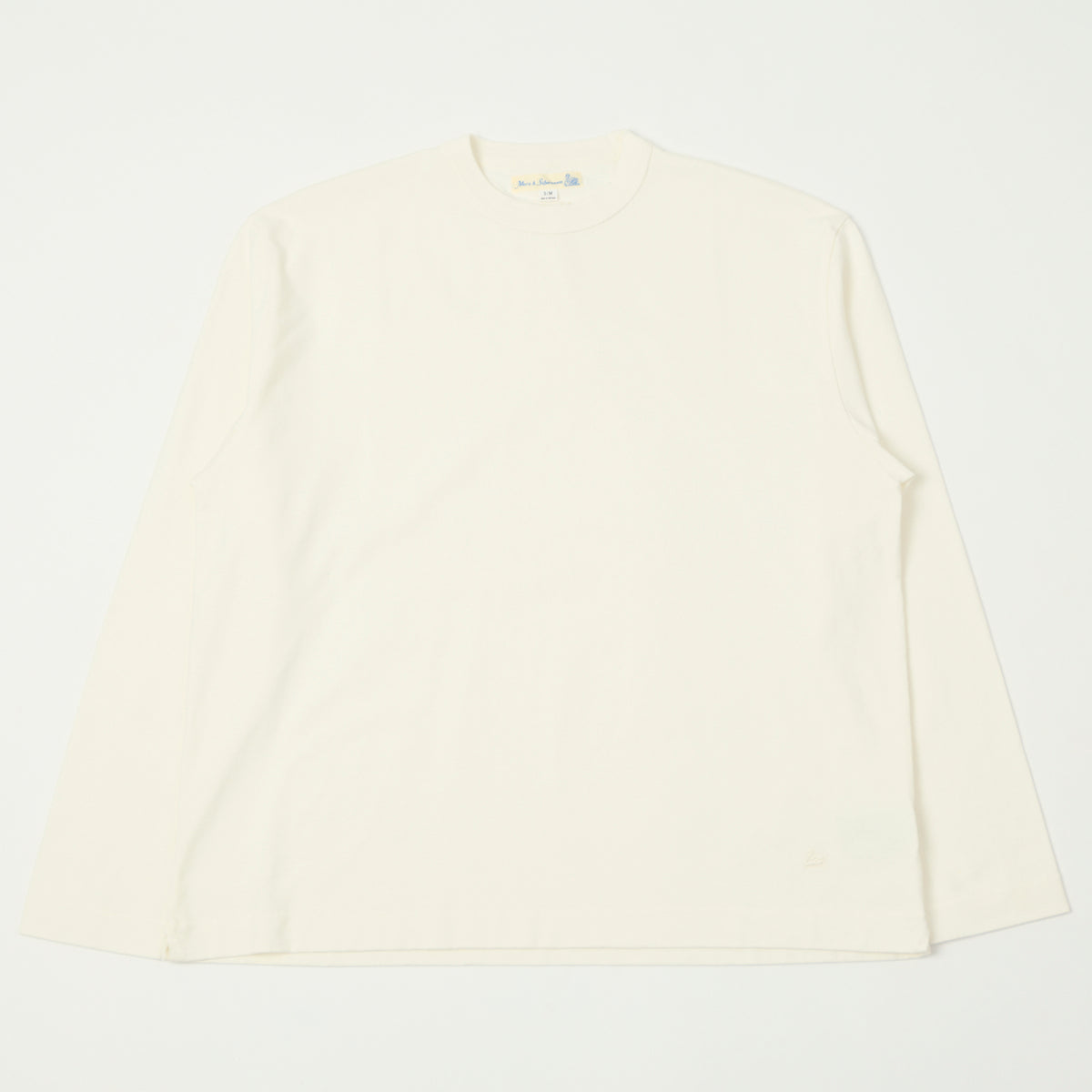 Merz b. Schwanen Long Sleeve Boxy Cropped T-Shirt - White
