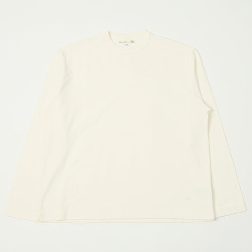 Merz b. Schwanen Long Sleeve Boxy Cropped T-Shirt - White