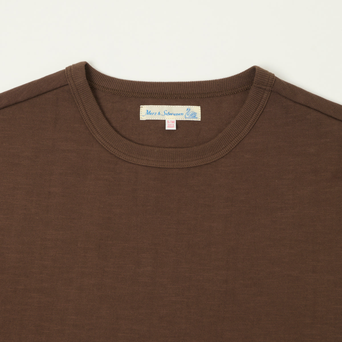 Merz b. Schwanen 'The Originals' 2S18 Heavyweight Long Sleeve T-Shirt - Chocolate