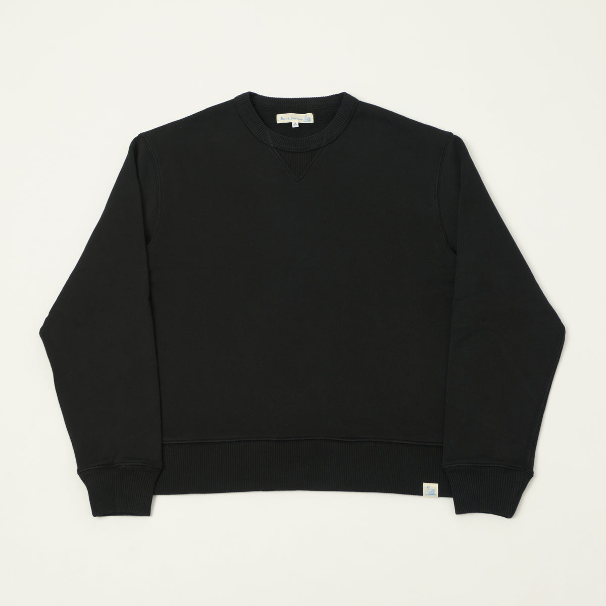 Merz b. Schwanen Authentic Fleece Classic Fit Sweatshirt - Deep Black
