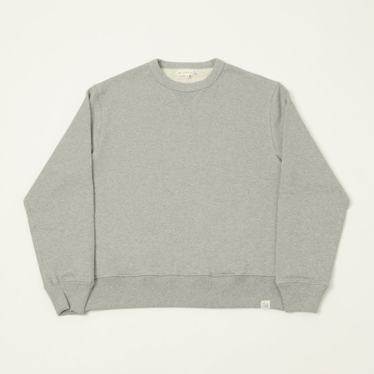 Merz b. Schwanen Authentic Fleece Classic Fit Sweatshirt - Grey Melange