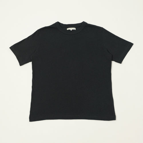 Merz b. Schwanen Linen-Cotton Relaxed Fit T-Shirt - Deep Black