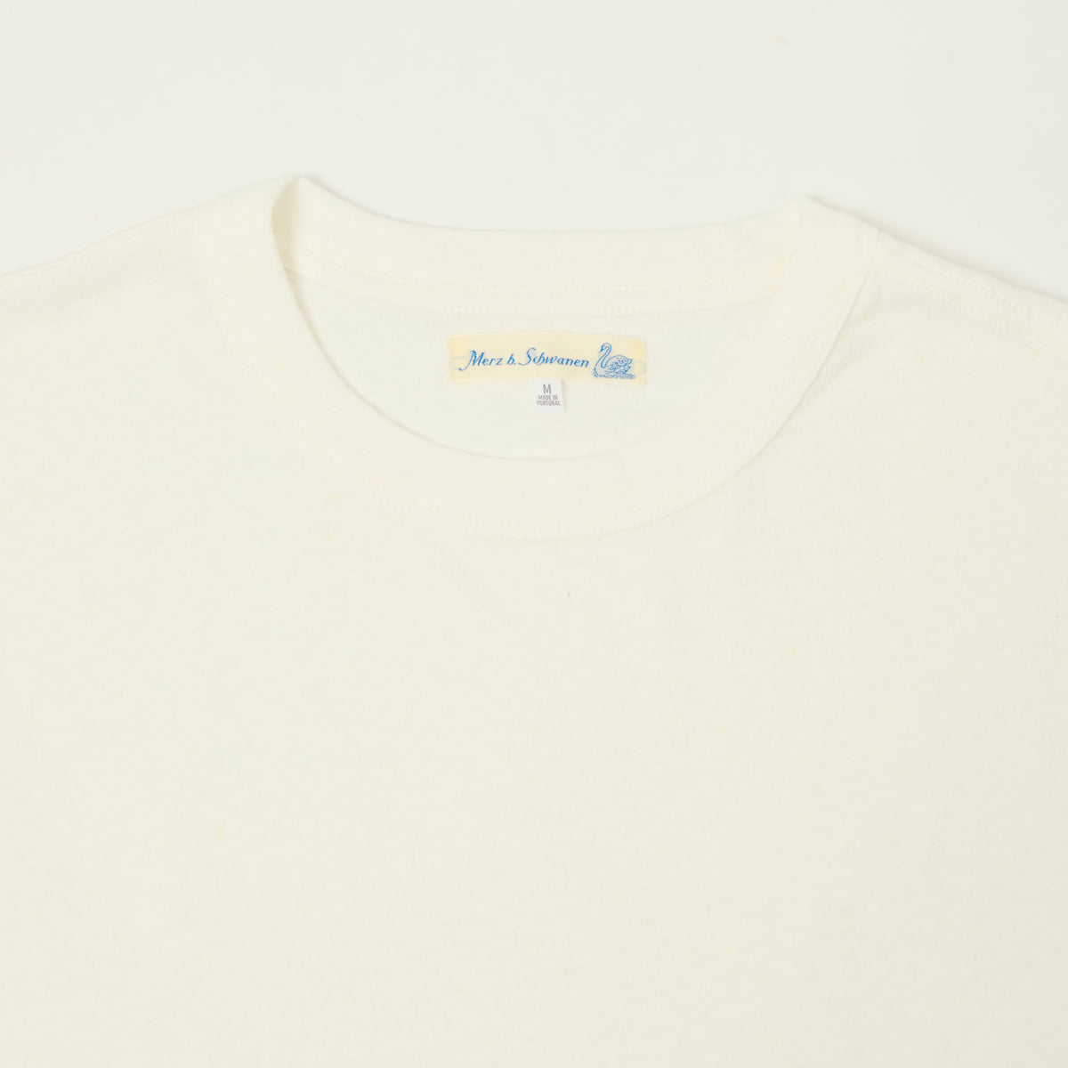 Merz b. Schwanen Linen-Cotton Relaxed Fit T-Shirt - White