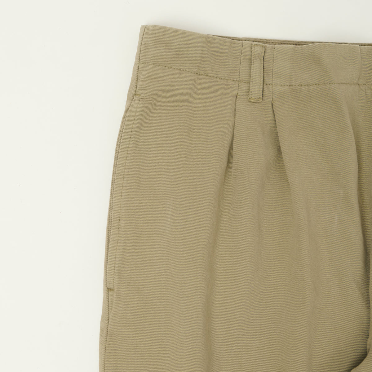 Merz b. Schwanen Pleated Twill Trouser - Vintage Army