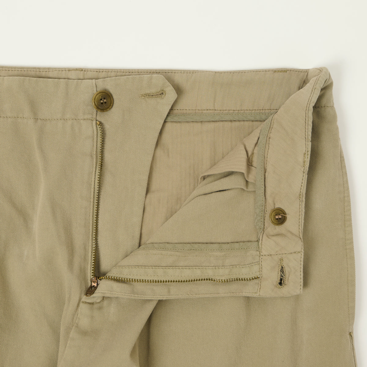 Merz b. Schwanen Pleated Twill Trouser - Vintage Army