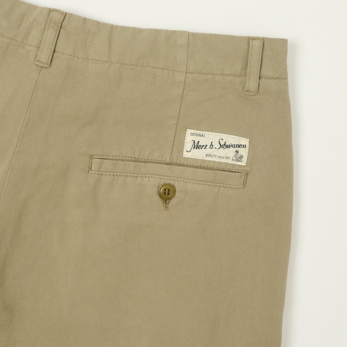 Merz b. Schwanen Pleated Twill Trouser - Vintage Army