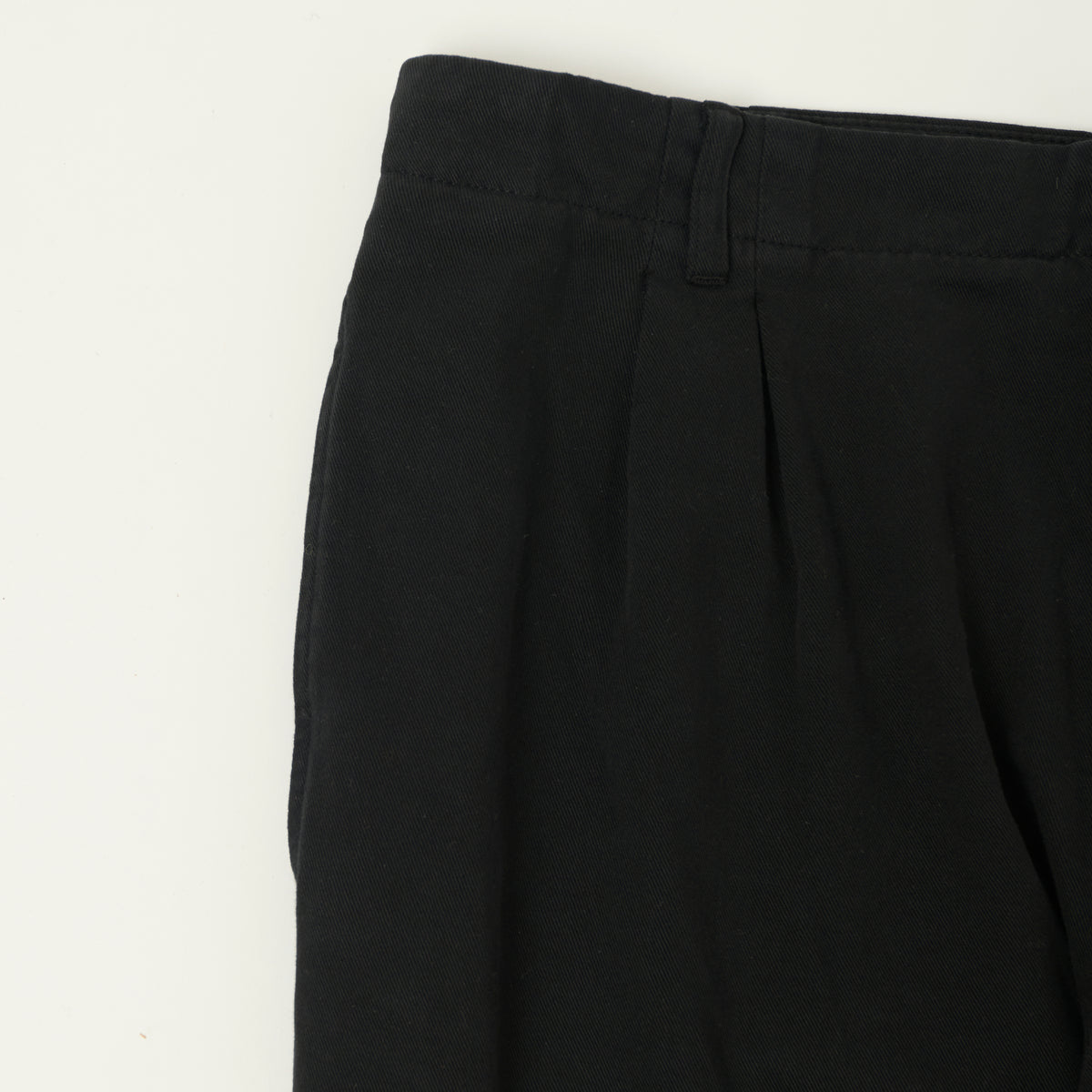 Merz b. Schwanen Pleated Twill Pants - Deep Black