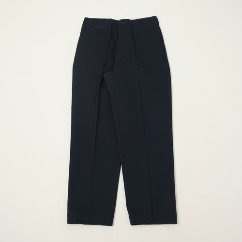 Merz b. Schwanen Organic Cotton Twill Chinos - Dark Navy