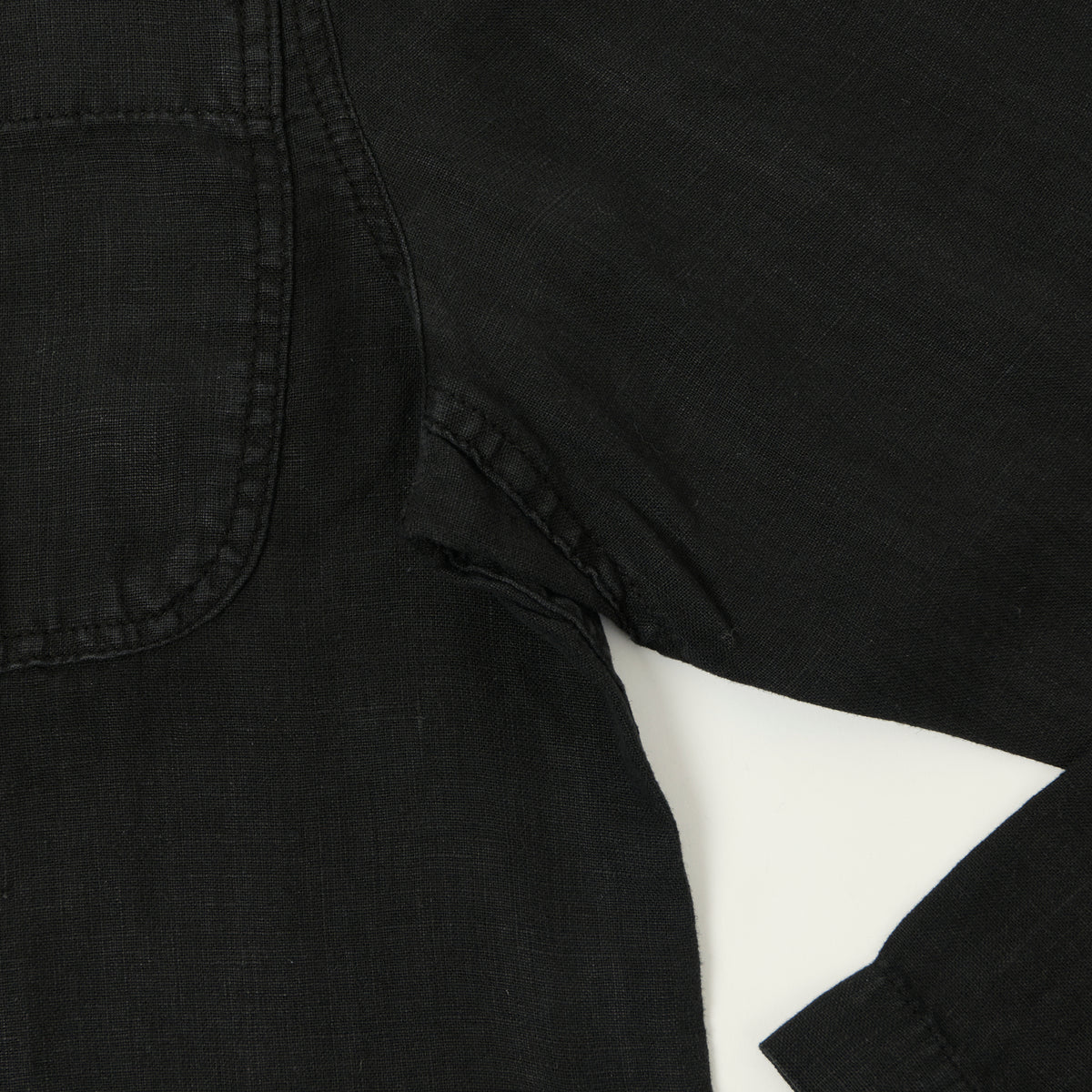 Merz b. Schwanen Workers Linen Jacket - Deep Black