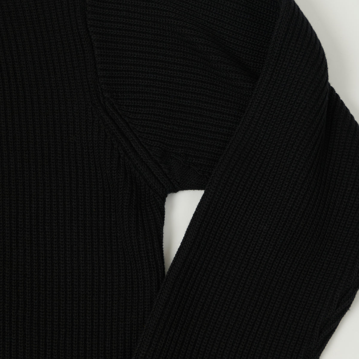 Merz b. Schwanen Button Up Knit Shirt - Deep Black