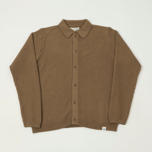 Merz b. Schwanen Button Up Knit Shirt - Grain