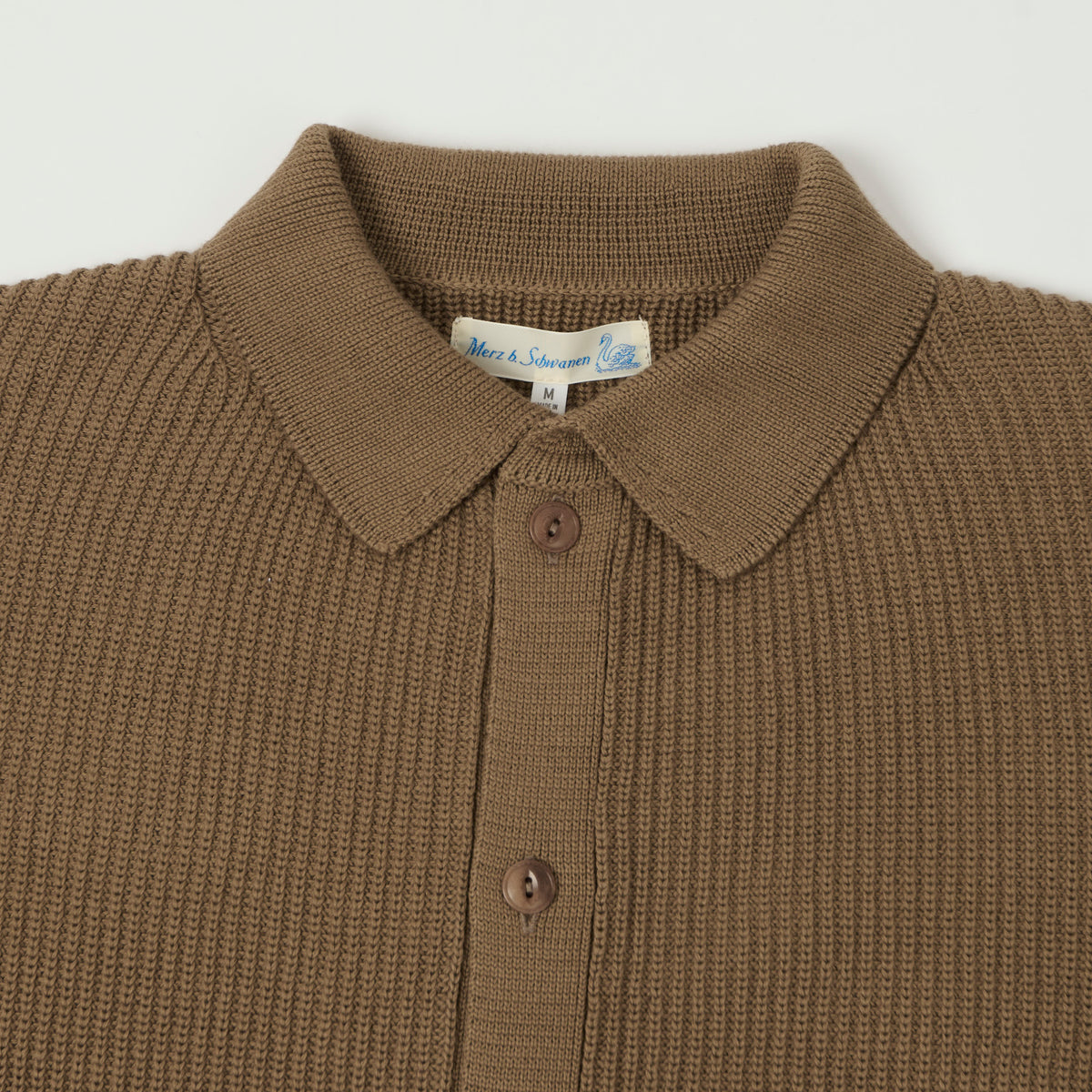Merz b. Schwanen Button Up Knit Shirt - Grain