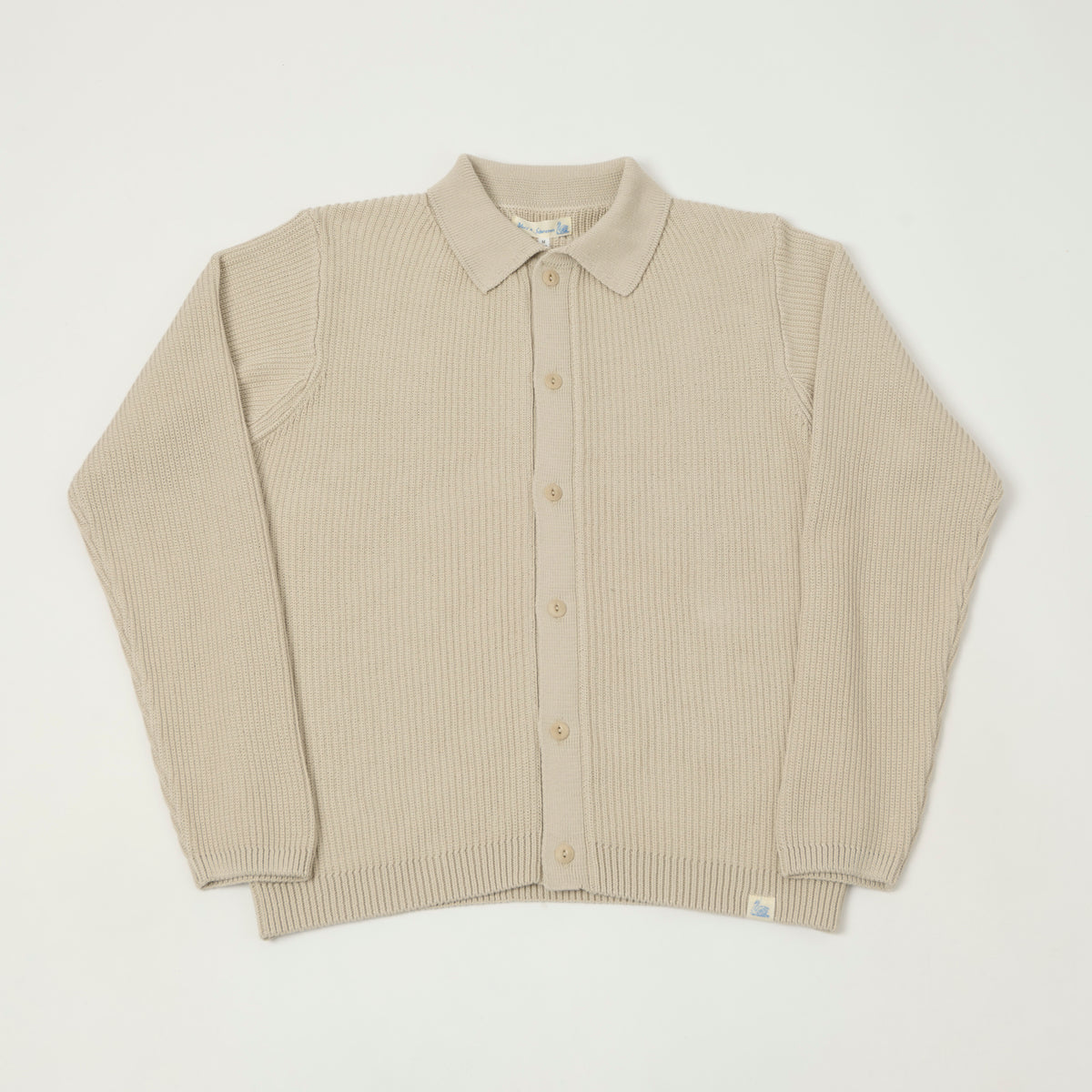 Merz b. Schwanen Button Up Knit Shirt - Sand