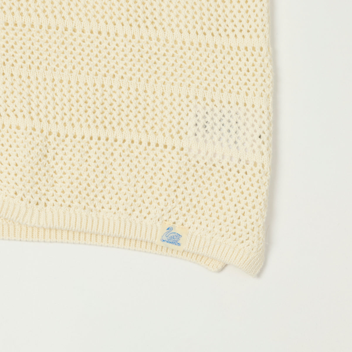 Merz b. Schwanen Crochet Polo Shirt - Nature