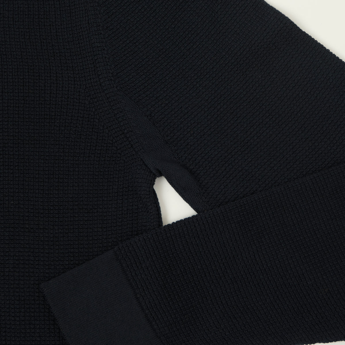 Merz b. Schwanen Lightweight Waffle Knit Sweater - Dark Navy