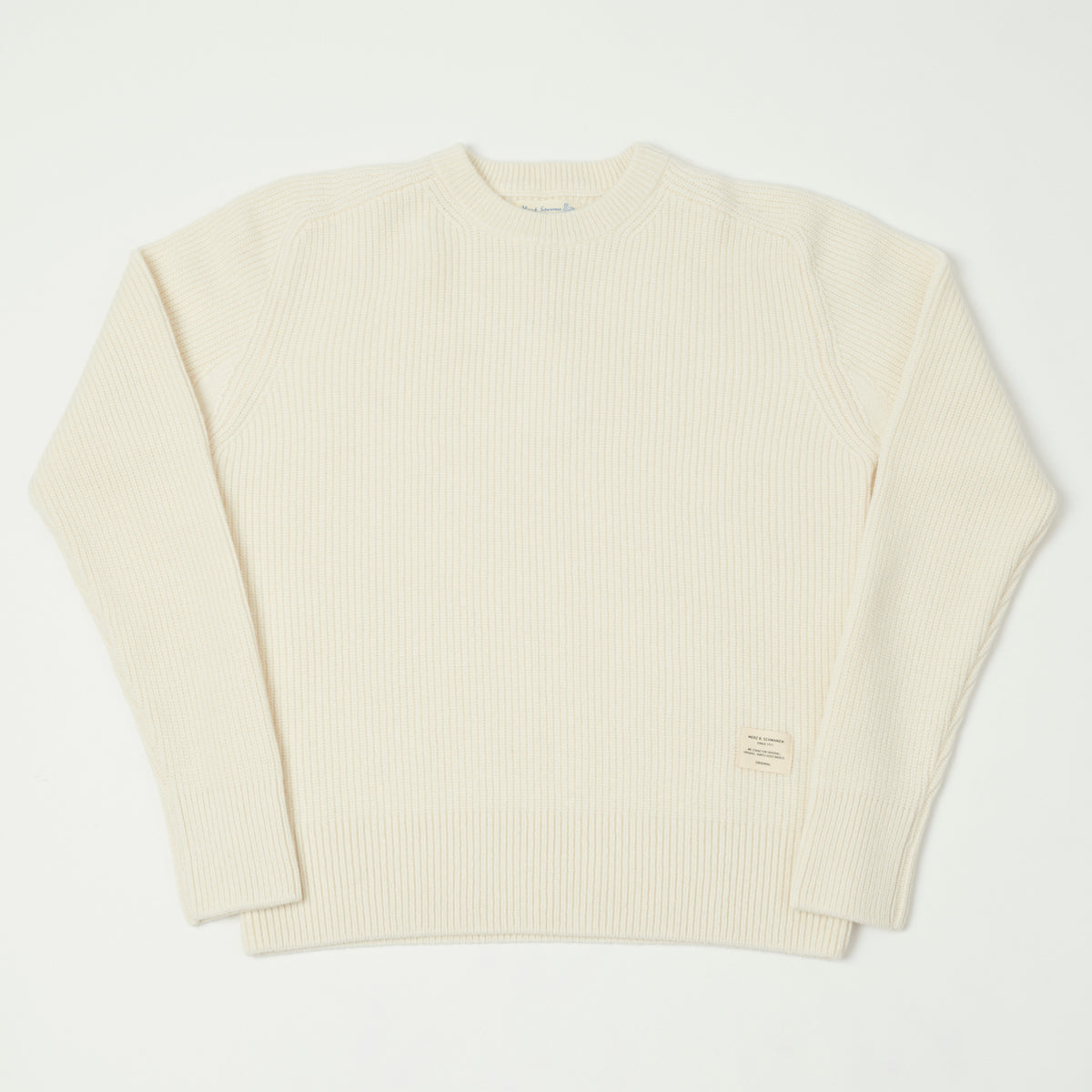 Merz b. Schwanen Wool Cashmere Ribbed Knit Pullover - Nature