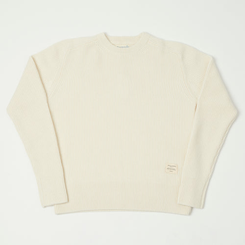 Merz b. Schwanen Wool Cashmere Ribbed Knit Pullover - Nature