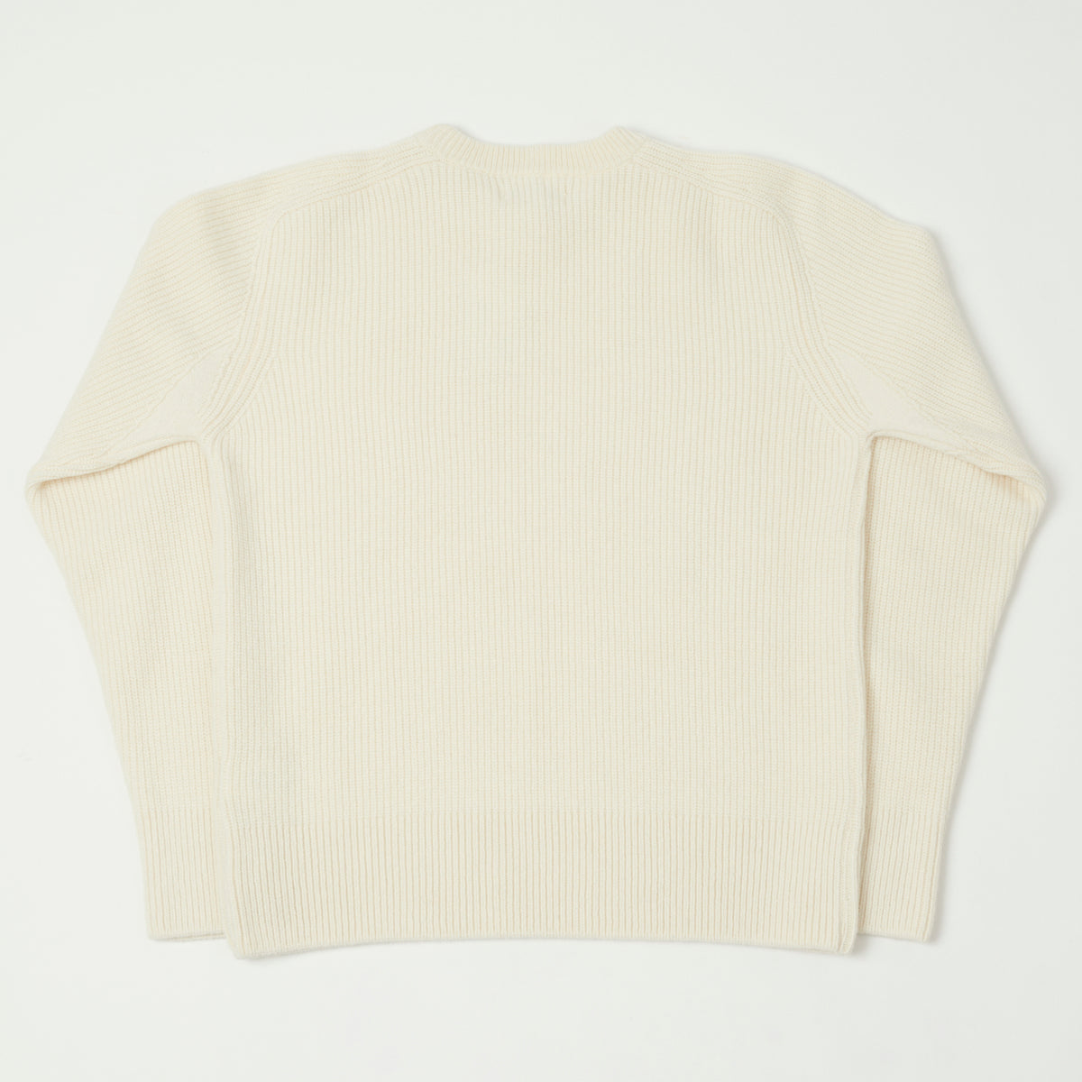 Merz b. Schwanen Wool Cashmere Ribbed Knit Pullover - Nature