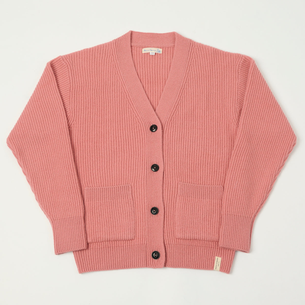 Merz b. Schwanen Merino Wool Cardigan - Rosewood