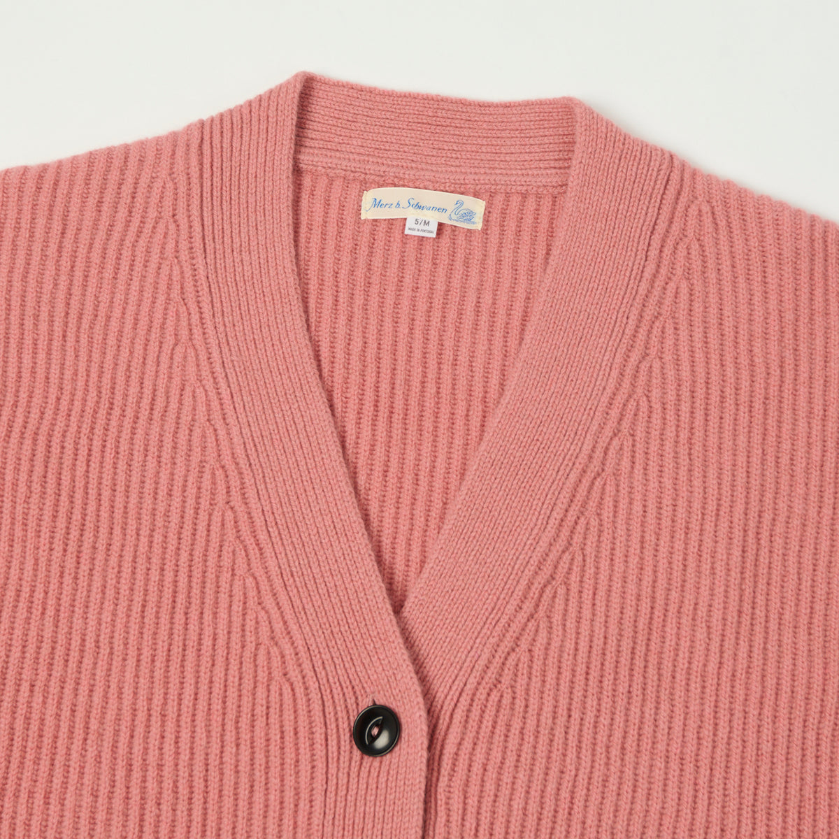 Merz b. Schwanen Merino Wool Cardigan - Rosewood
