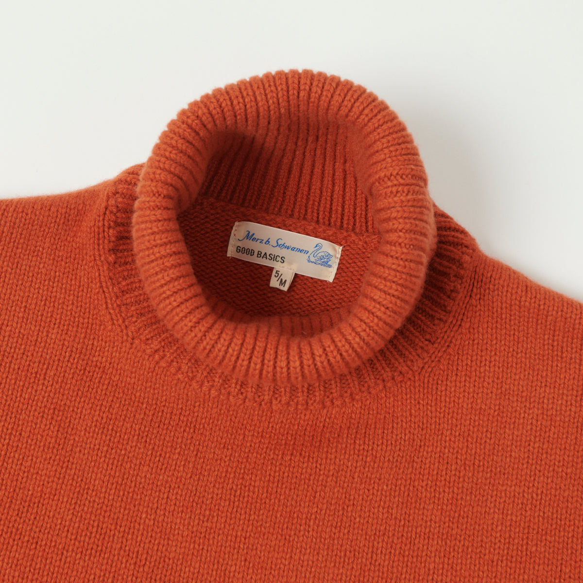 Merz b. Schwanen Wool Cashmere Knit Turtleneck - Rust